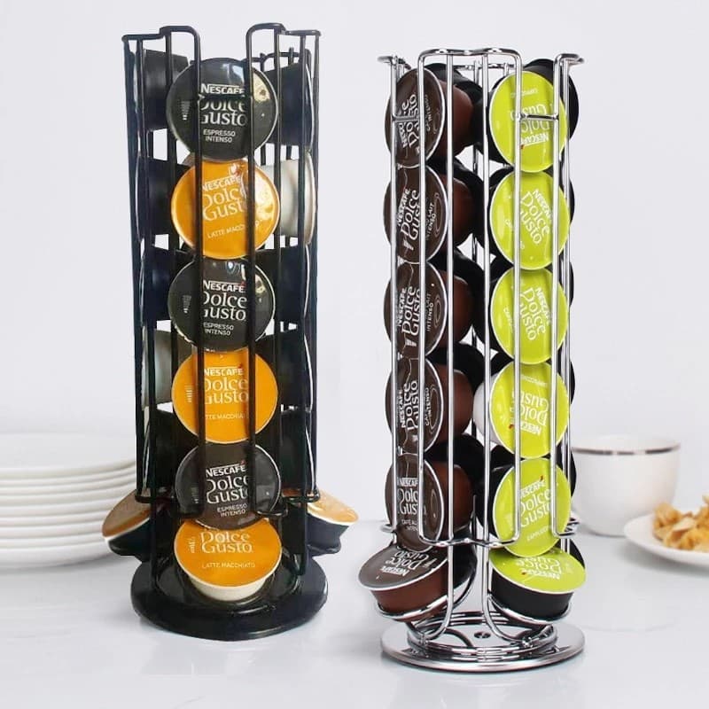 Adequado para Nestlé Fun Cool Sida Capsule Rack de armazenamento de café 24-32 cápsulas Cápsula de Metal Rack de armazen