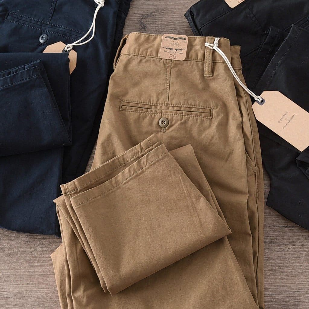 Britânico Retro lavado angustiado calças casuais masculino confortável cintura elástica magro-ajuste pequeno em linha re