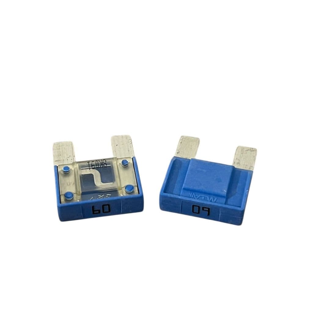 Kit 2 Fusível Maxival 60A 32V Azul MTA Proteção Módulo Som
