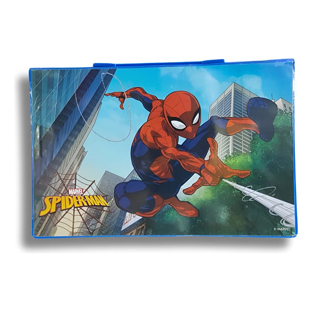 Kit de Desenho Infantil 86 Peças Homem-Aranha – Maleta Completa para Criar