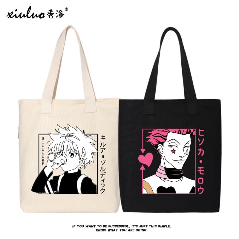 Xiuluo bolsa de lona feminina, bolsa escolar de trabalho, transporte de mão, bolsa de ombro, ecologicamente correta, sac