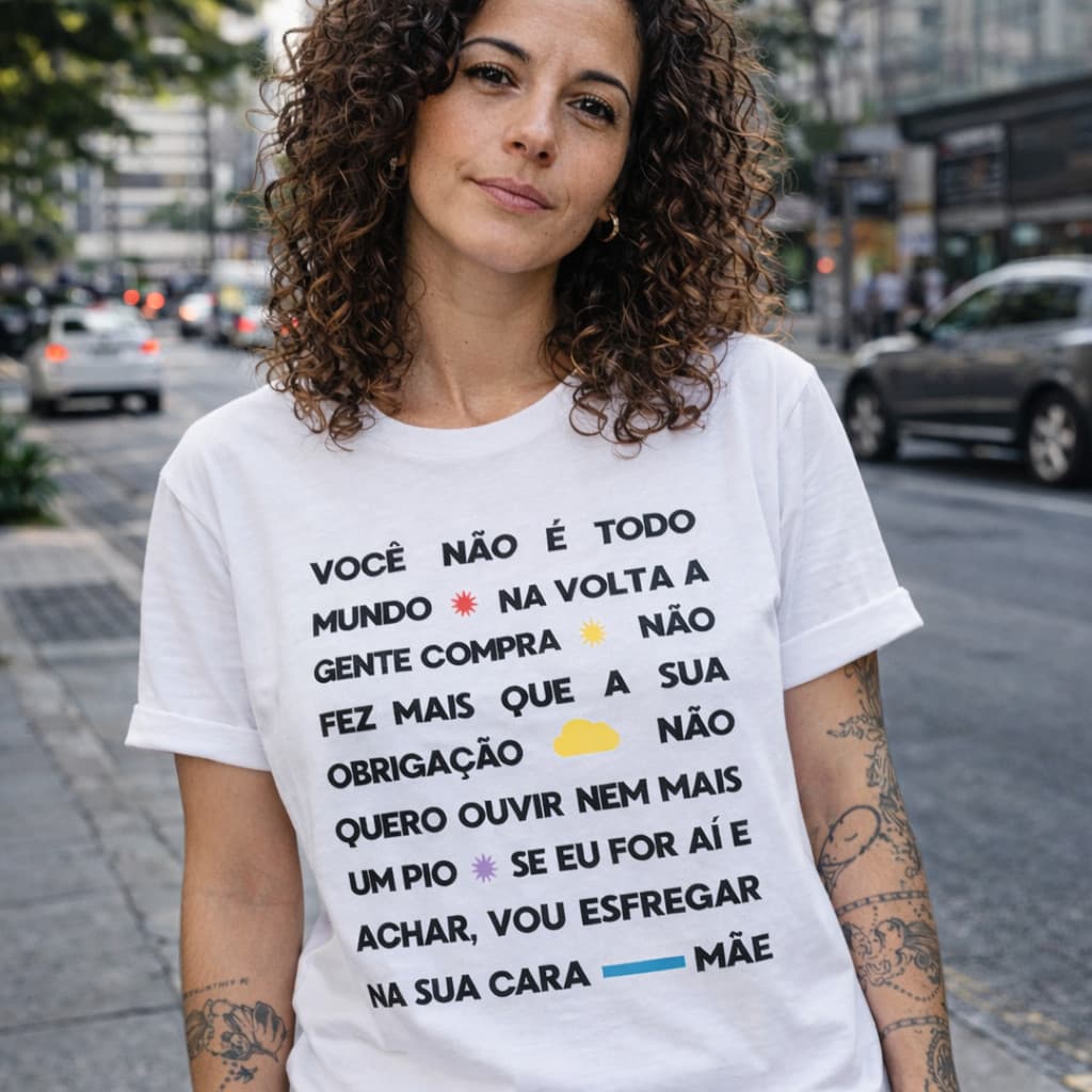 Blusa Dia das Mães Você Não É Todo Mundo Camiseta 100% Algodão Premium Tamanho Grande Plus Presente