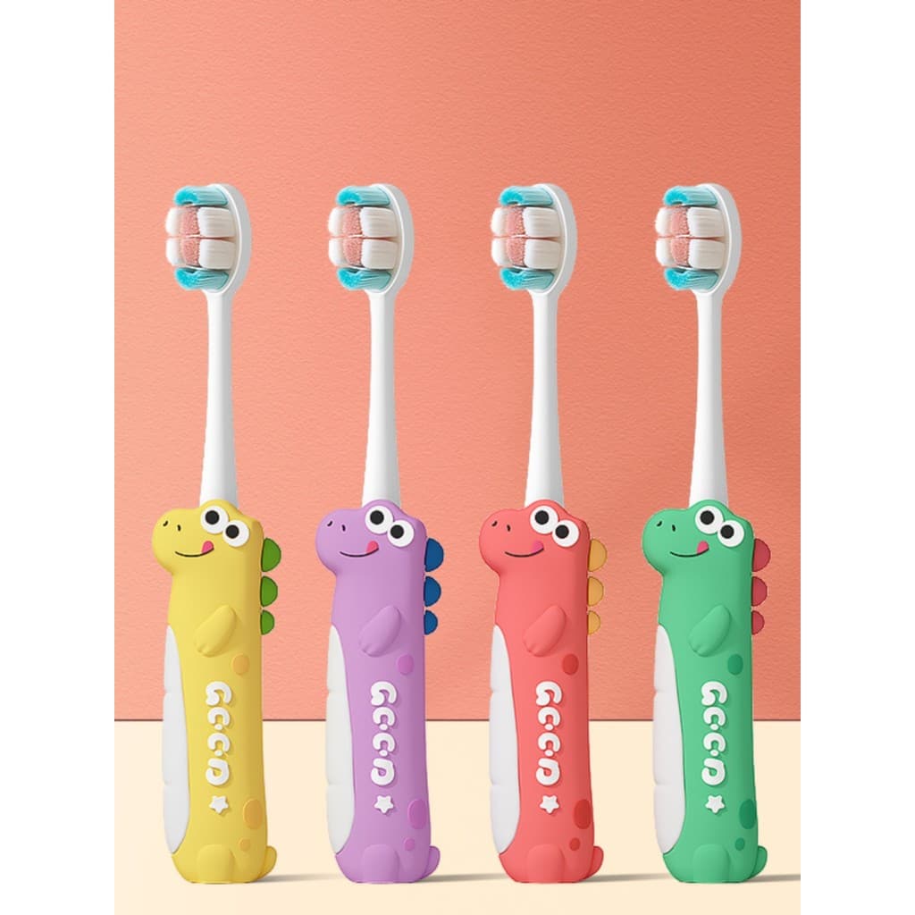 Escova de dentes infantil 0-1-2-3 a 6-12 anos e meio anos de idade, cerdas macias para bebês, pasta de dente dedicada pa