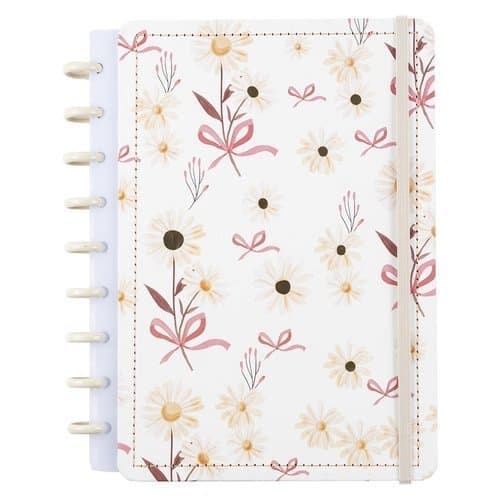 Caderno Reposicionavel Medio Capa Dura Diario Anotacoes Estilo Disco