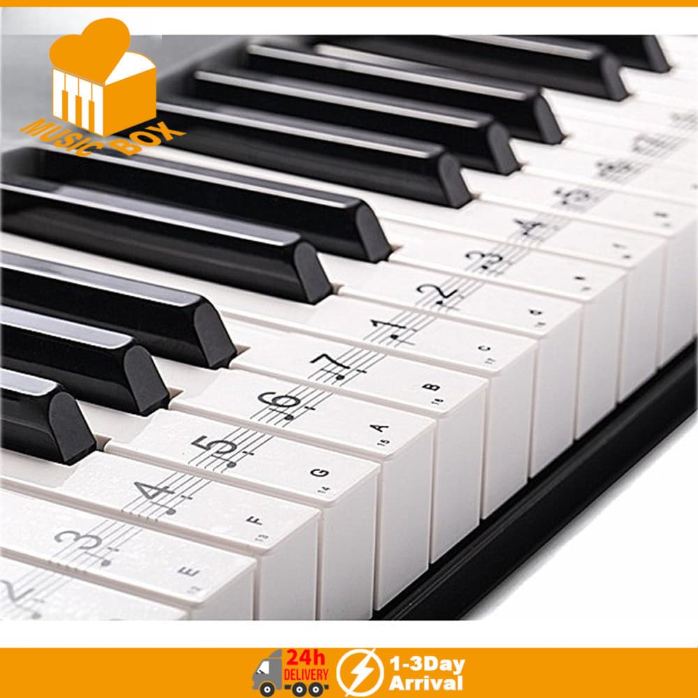 Adesivos Transparentes Para Teclado De Piano , 49/61/88 Teclas Destacáveis , Notas De Decalque Musical , Eletrônico