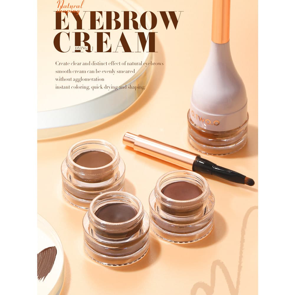 Creme de tingimento de sobrancelha tridimensional Natural, de longa duração, à prova d'água, à prova de suor, não desbot