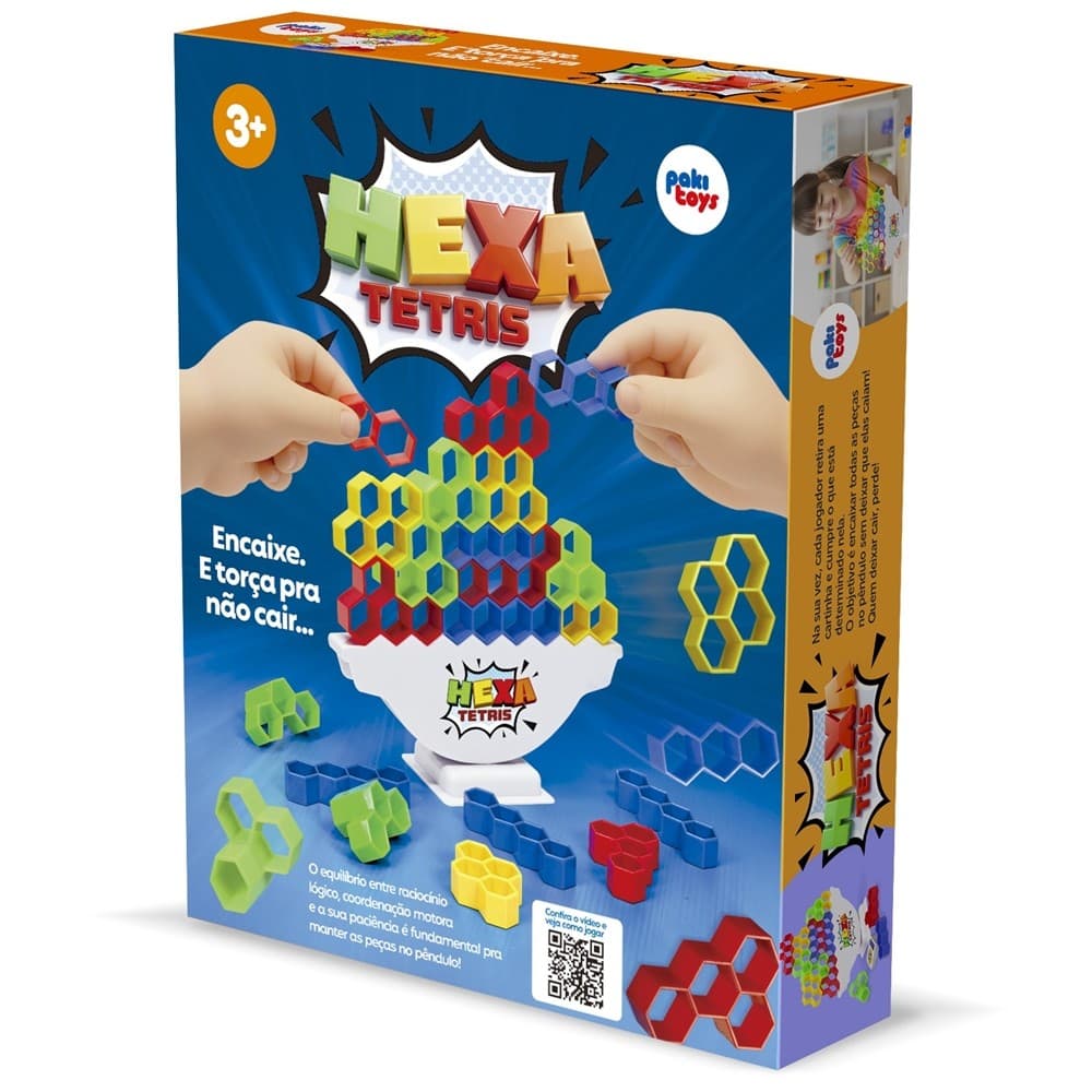 Jogo Hexa Tetris Brinquedo Equilíbrio Raciocínio Lógico