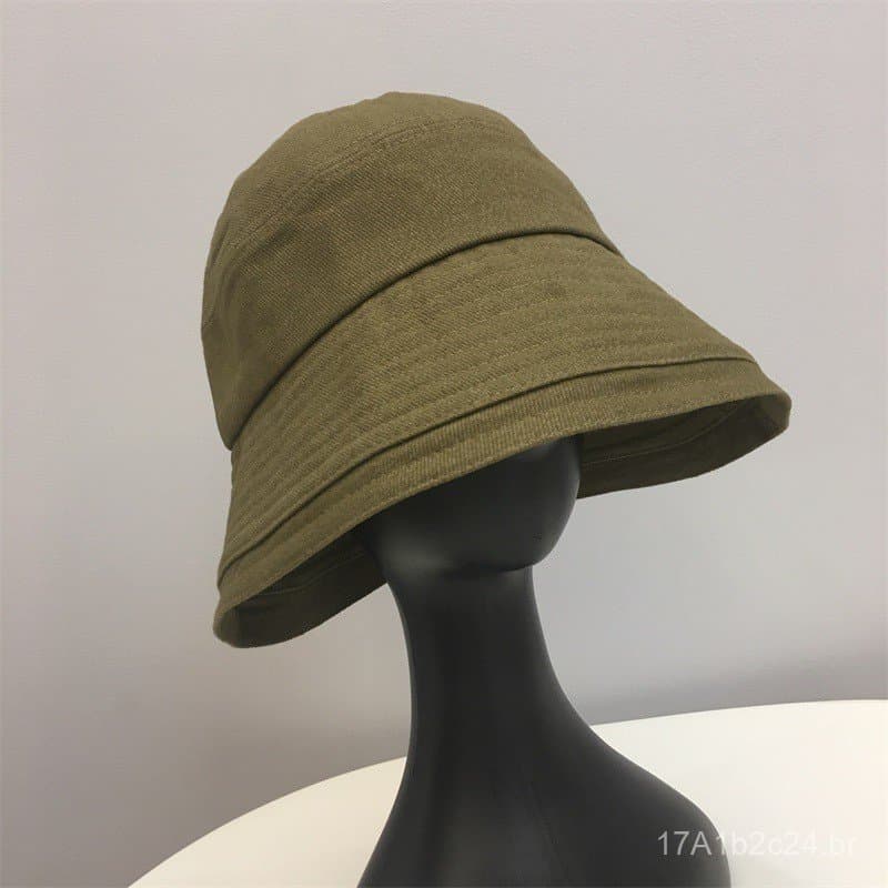Chapéu de pescador vintage de cor sólida, de design japonês, moderno e exclusivo, para mulheres, estilo bucket para prim