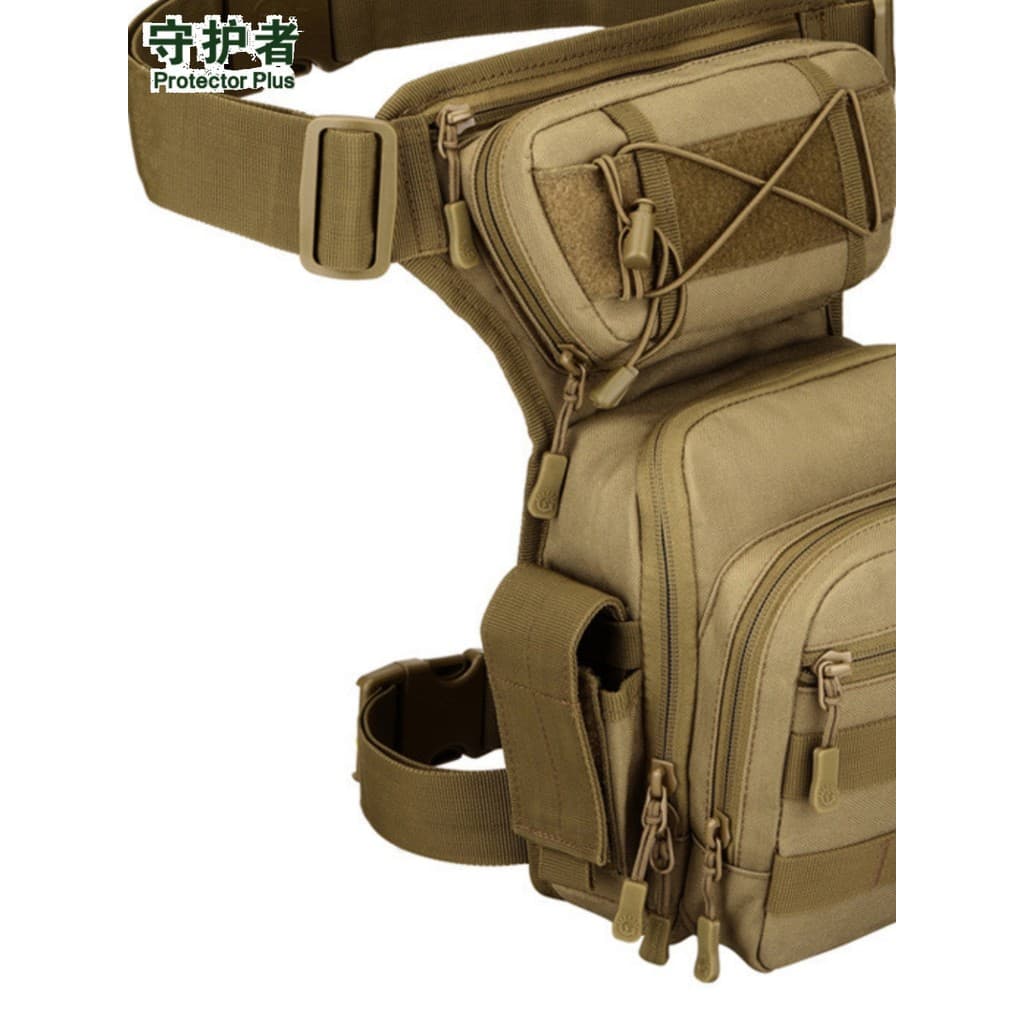 Correndo ao ar livre versão de combate masculino X5 Leggings saco das mulheres dos homens camuflagem tático perna saco d