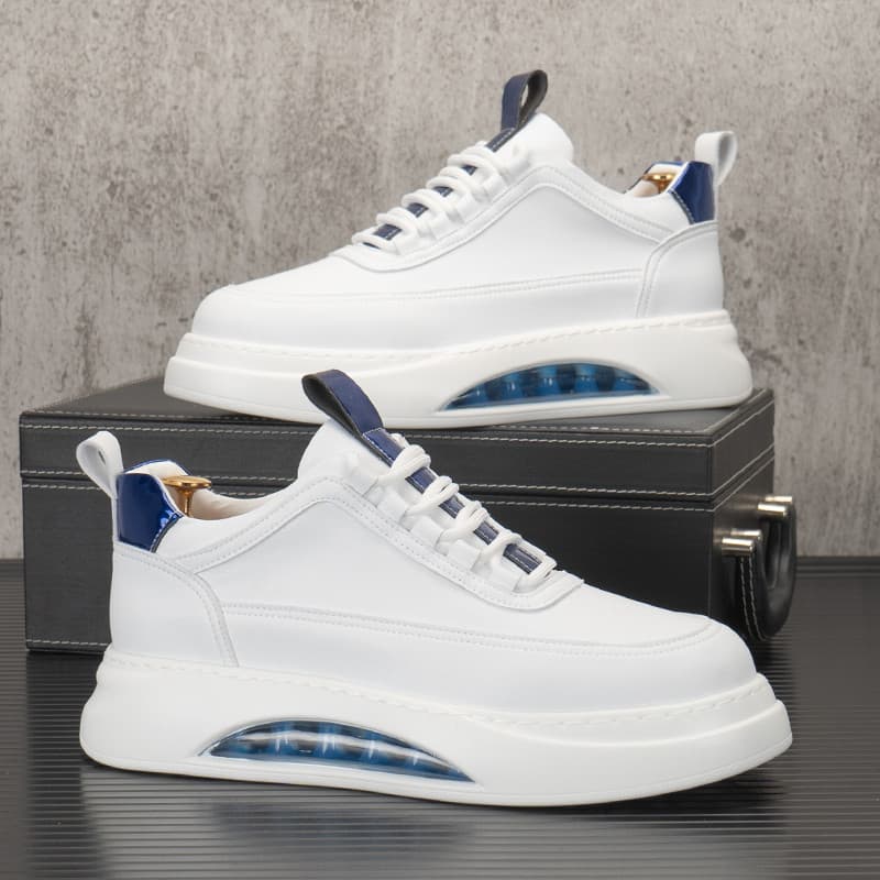 Almofada de ar sapatos brancos homens 2026 novo estilo rua Wear tênis Super quente aumento de altura interna sapatos mas