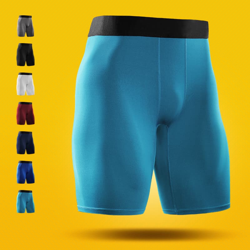 Shorts Skinny esportivos masculinos, Leggings de basquete, secagem rápida, calças de cinco pontos, treinamento Fitness,