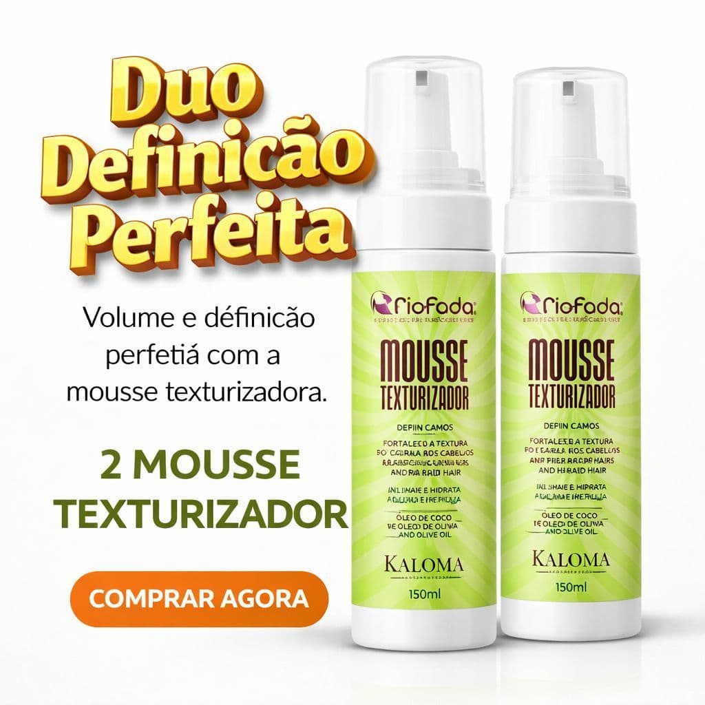 Kit 2 Mousses Texturizador Fio de Fada mrcc 150ml Espuma Capilar Definição Tranças Anti Frizz