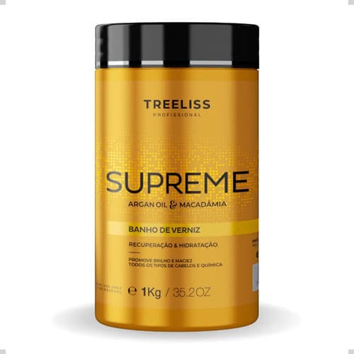 Tratamento Capilar Banho De Verniz Supreme 1kg - Treeliss Profissional