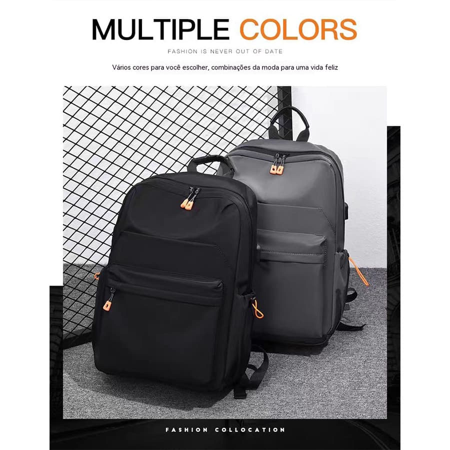 Mochila Masculina Grande, Impermeável, com Compartimento para USB