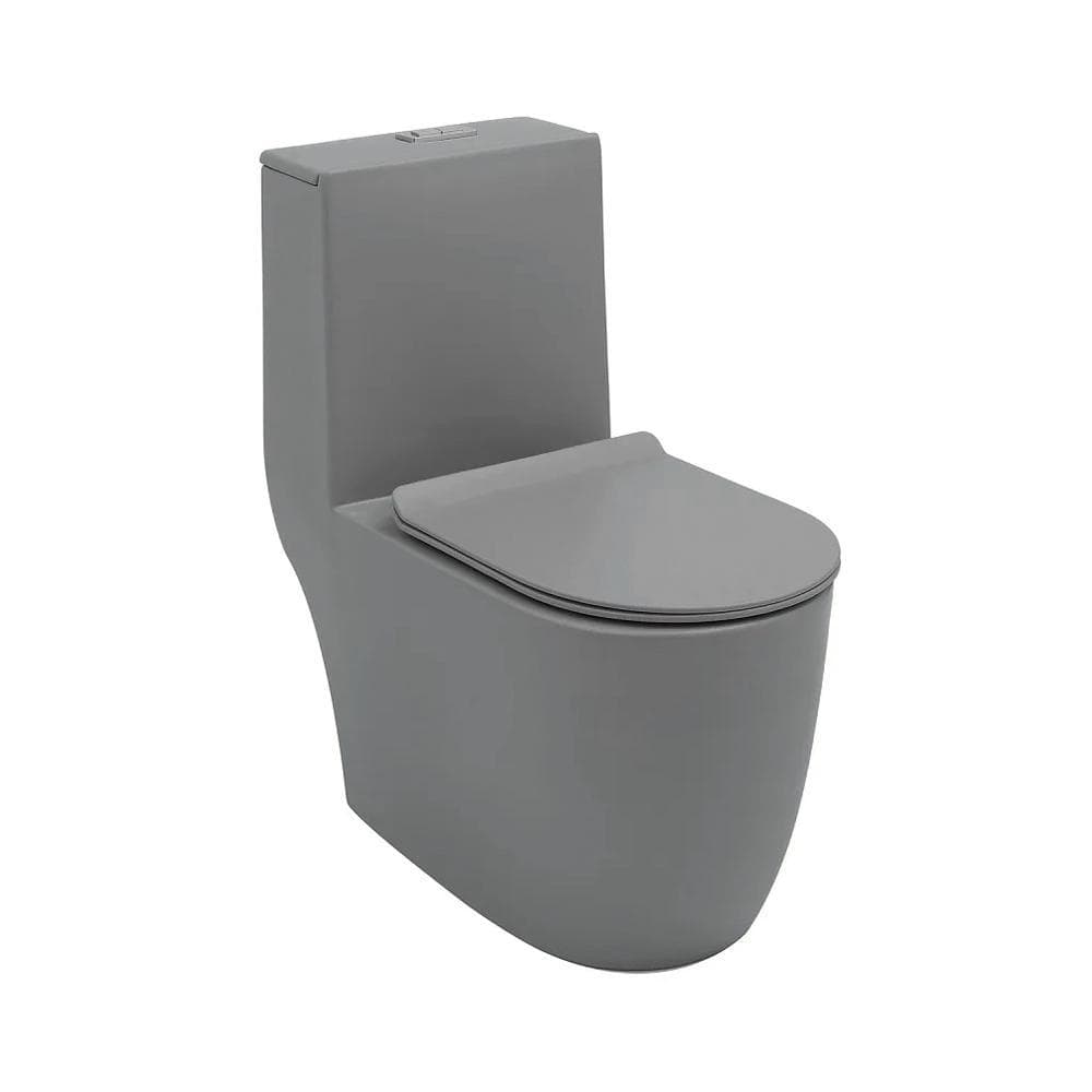 Vaso Sanitário Monobloco Amazonita Pingoo - Cinza