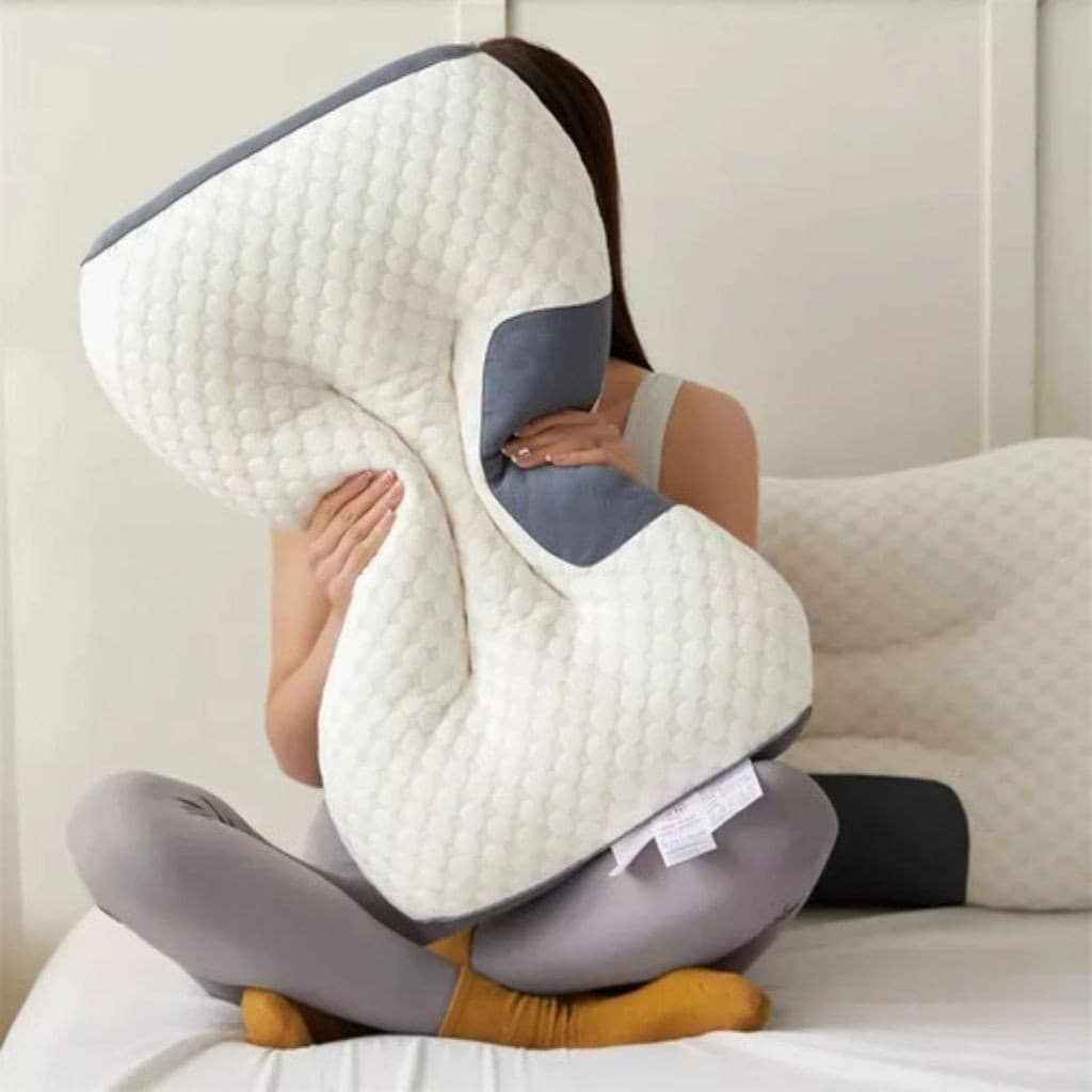 Travesseiro Cervical Ortopédico Ergonômico - Alivia Dores da Coluna Melhora Postura - Premium