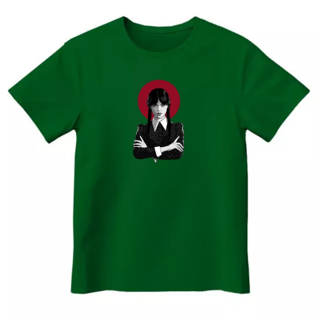 Camiseta Infantil Unissex Algodão Premium Serie Wandinha