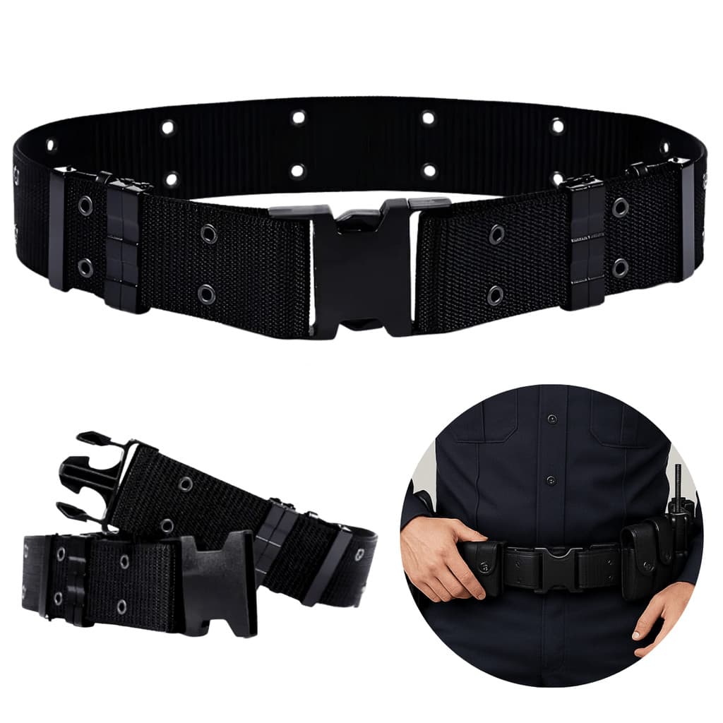 Cinto Tático Militar Americano Guarnição Regulável Tam 125 Engate Rápido Airsoft Preto Segurança