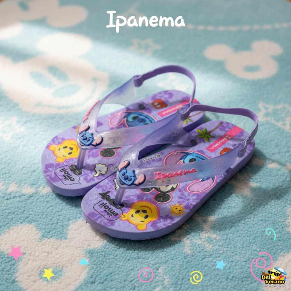 Sandália Elástica Ipanema Stitch Pooh Mickey Menina Infantil