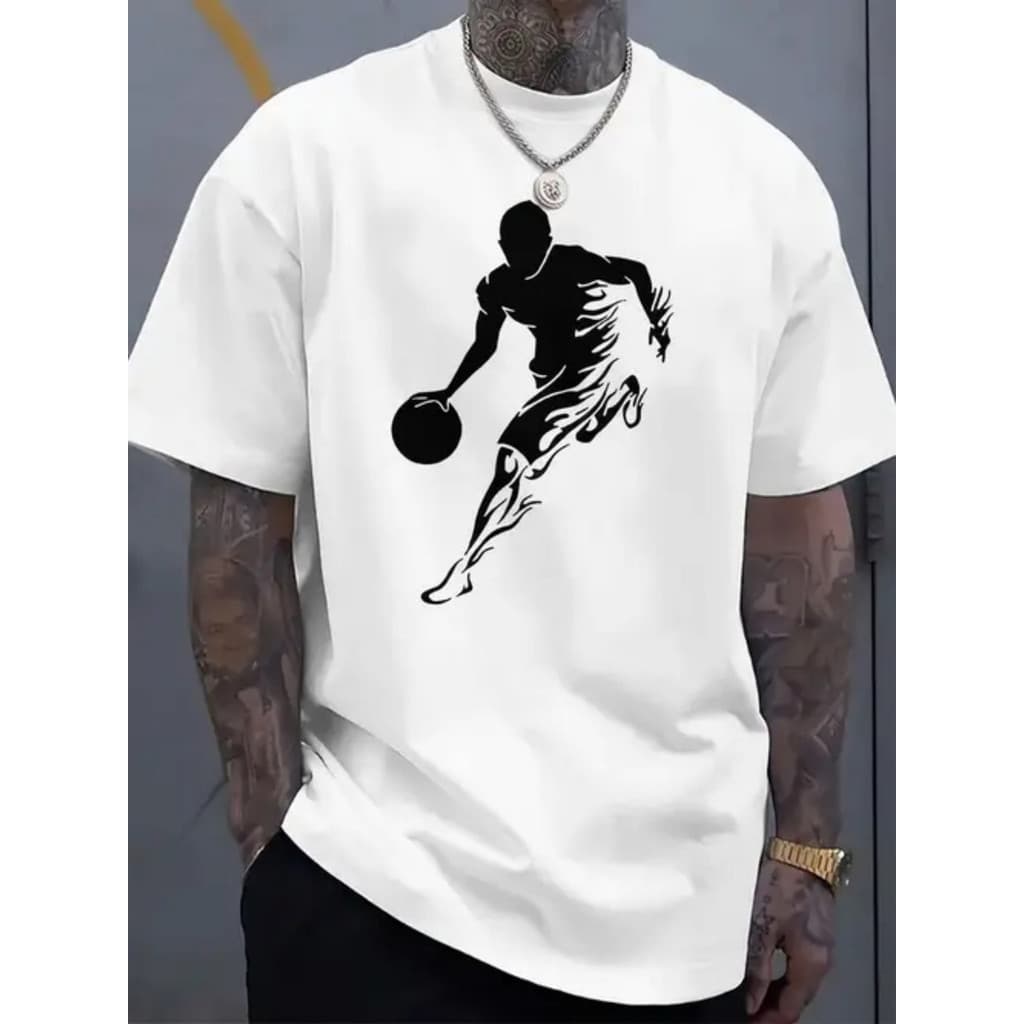 Camiseta Masculina Jogador Basquete 100% Algodão Premium