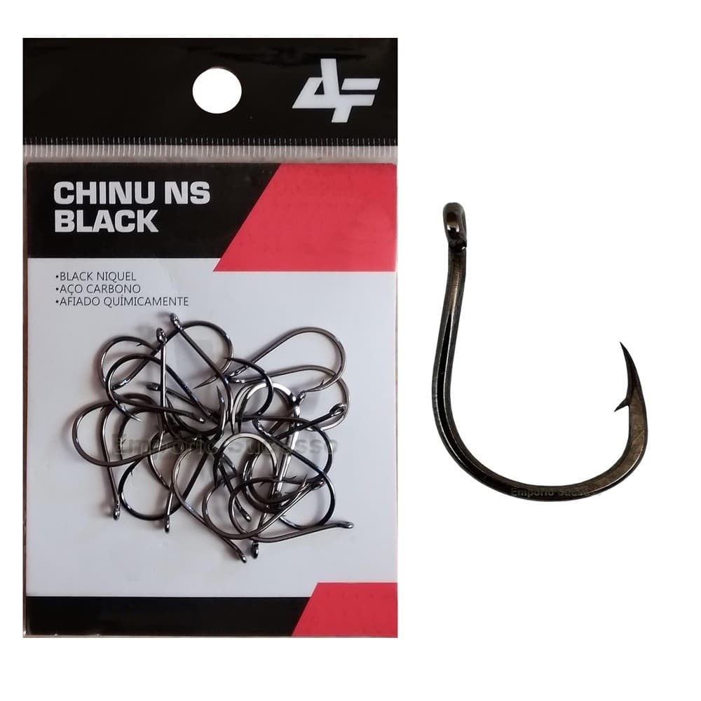 Anzol Pesca Albatroz Chinu Ns-black No 8 Cartela C/ 23 Pecas