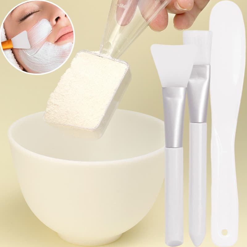 5 Unidades/Conjunto Tigela De Mistura De Máscara Facial De Silicone DIY-Portátil-Ferramentas De Cuidados Com A Pele-Apli