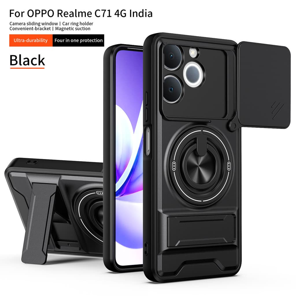 Capa Magnético À Prova De Choque Para OPPO Realme Note 70 80 70T Narzo 80 4G Suporte Do Telefone Com Anel Capa Da Câmera