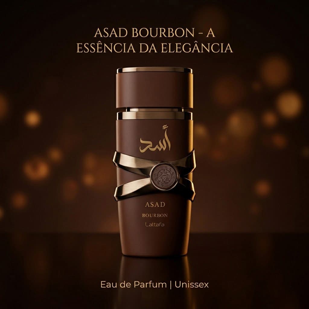 Perfume Árabe Lattafa Asad Bourbon 100ml Masculino Importado 100% Original Notas Especiadas e Fava Tonka