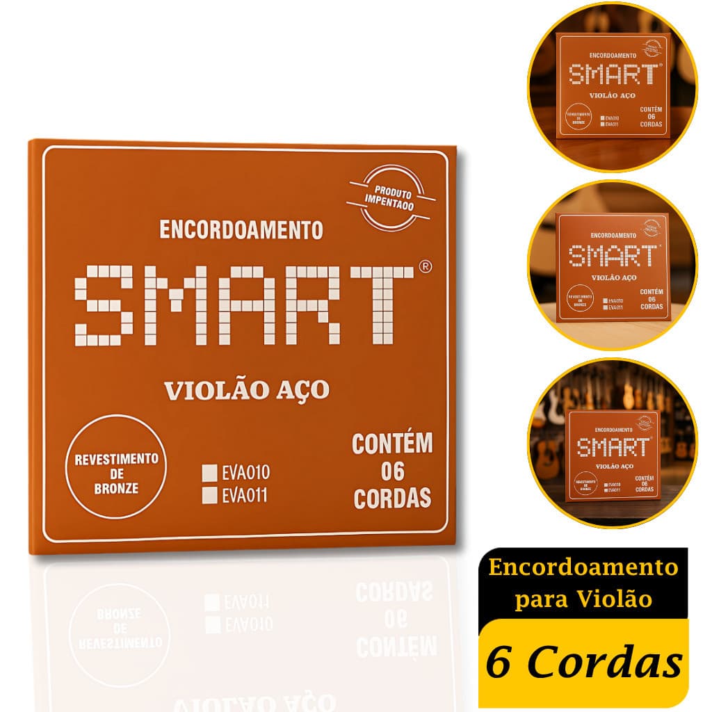 Encordoamento Para Violão De Aço Smart Eva-011 Premium
