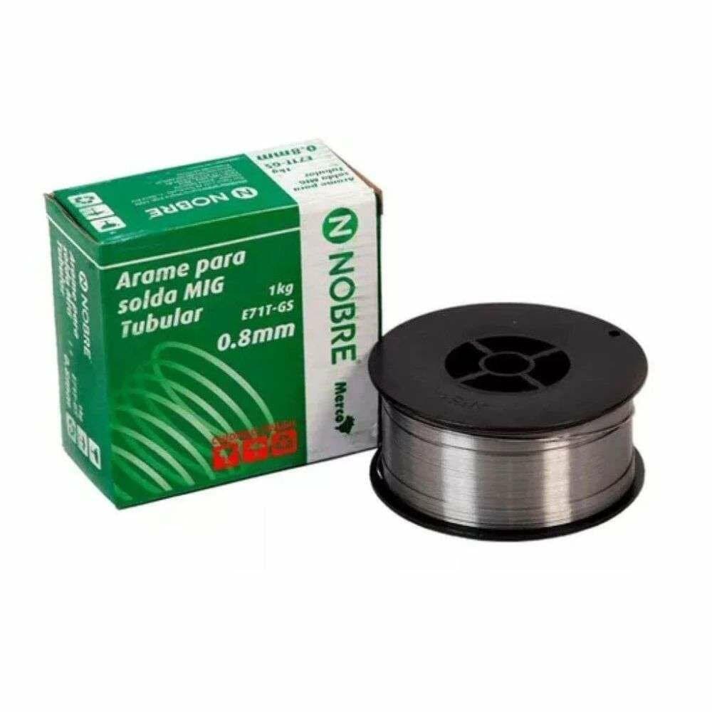 Arame de Solda Mig Sem Gas 0.8mm 1kg Nobre 000969