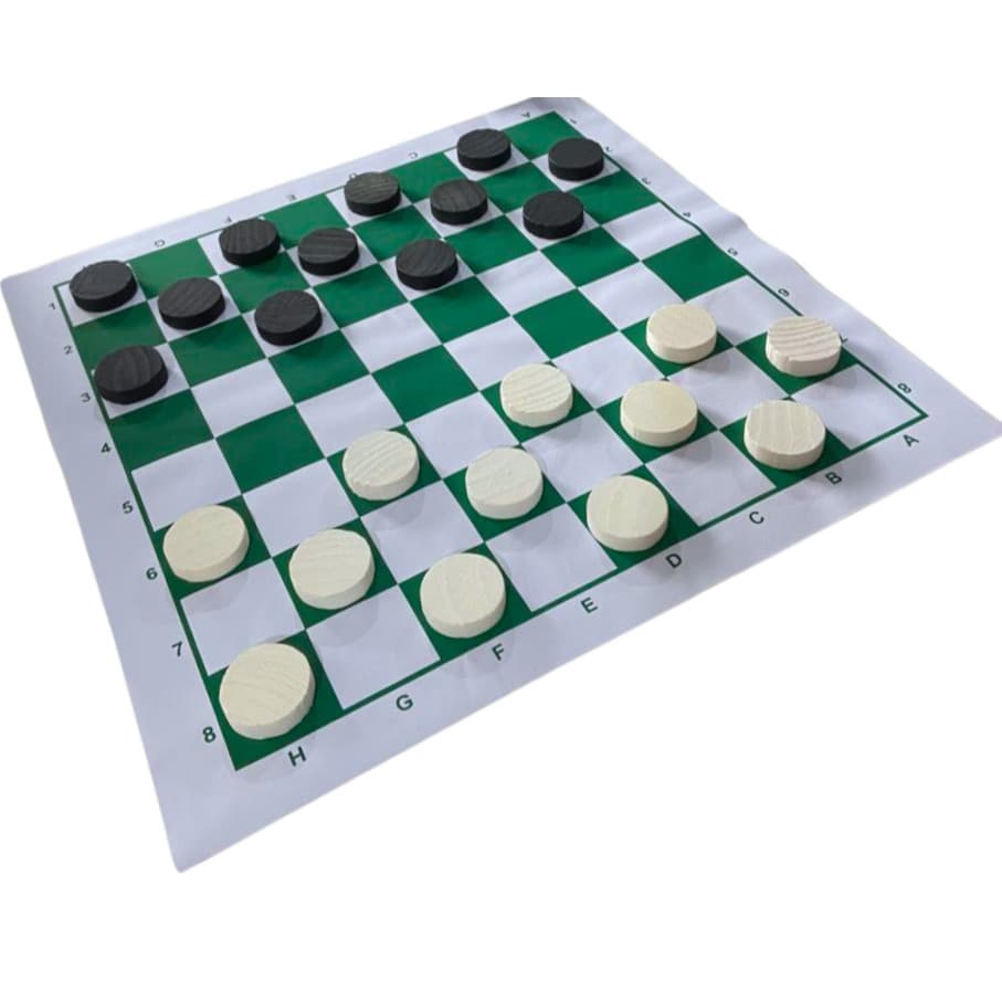Tabuleiro Jogo De Damas Gigante Escolar Grande Napa 46x46 cm