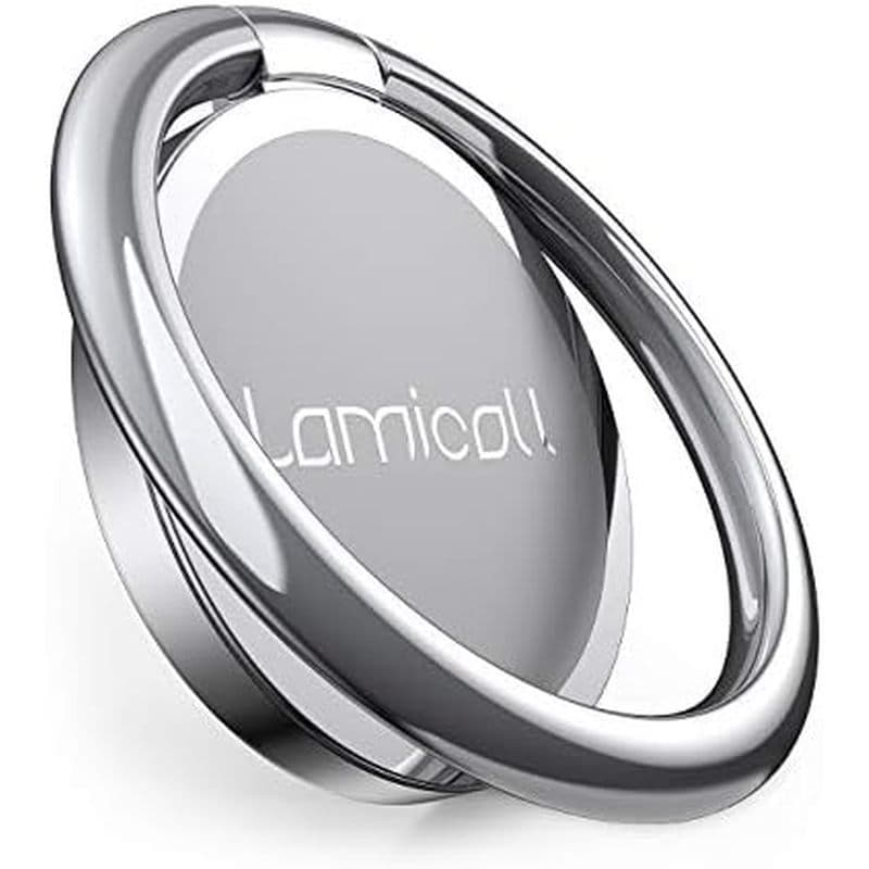 Suporte De Anel Para Celular Lamical-Dedo De Telefone , 360 ° Aperto De Metal Polido Com Rotação Montagem Magnética Em C