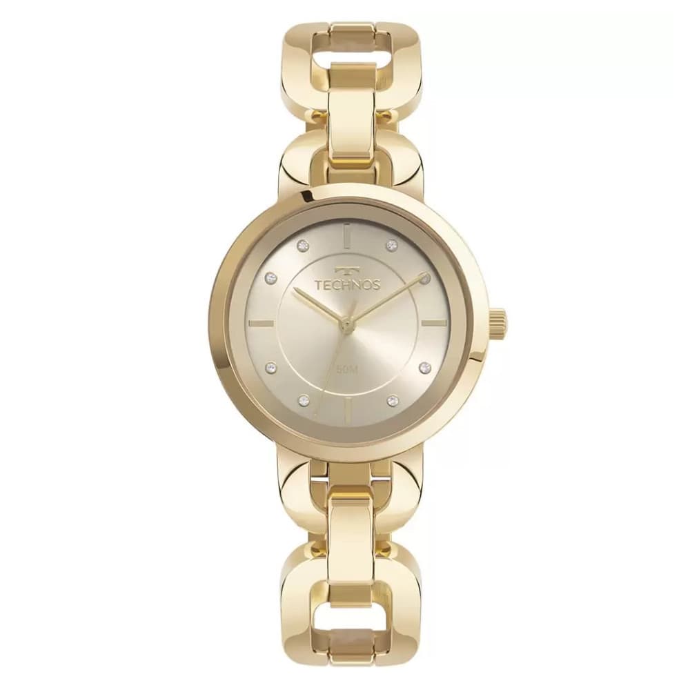 Relógio Technos Feminino Dourado Elegance Elos 2035mwm/1x Prova d'Aguá Garantia
