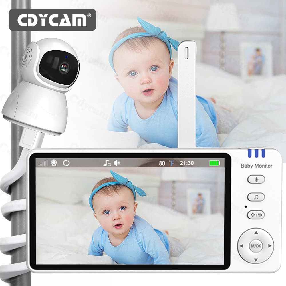 Babá Eletrônica com Monitor Visão Noturna Áudio Bidirecional Sensor de Temperatura Monitor Infantil