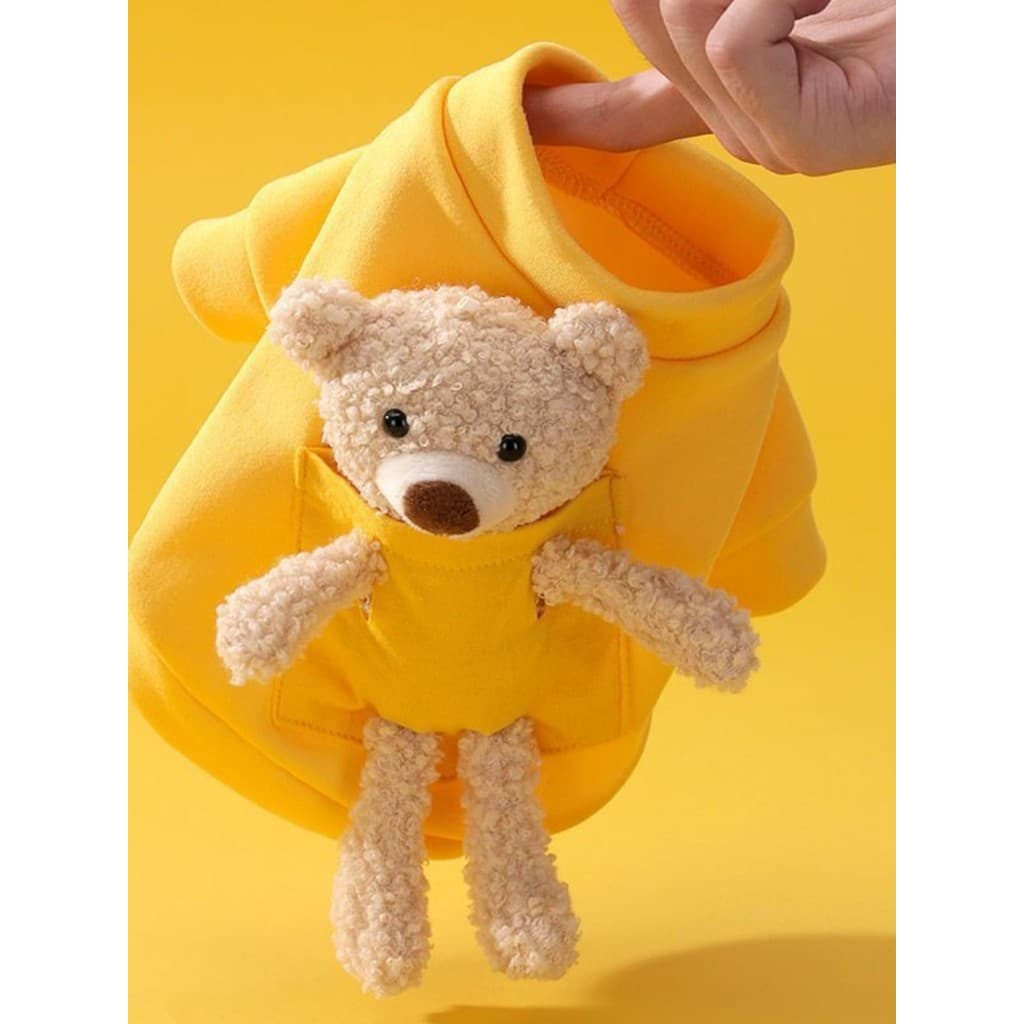 Roupas para animais de estimação outono inverno urso moletom Poodle francês luta gato Teddy pequeno tamanho médio roupas