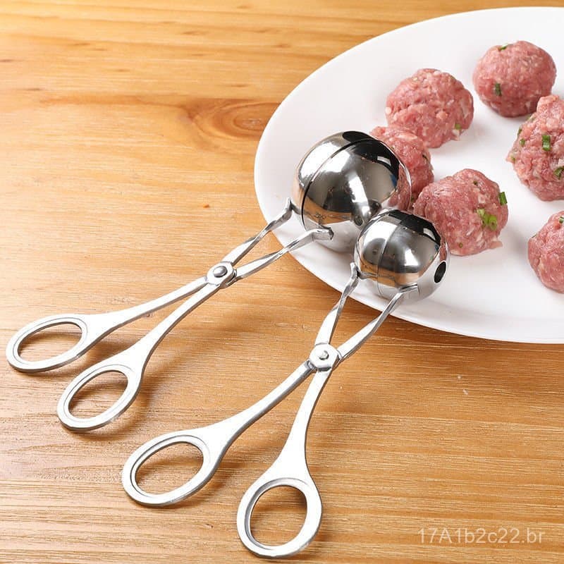 Utensílio para fazer bolinhos de carne em aço inoxidável 304, pinça para bolinhos de carne, molde para bolinhos de peixe