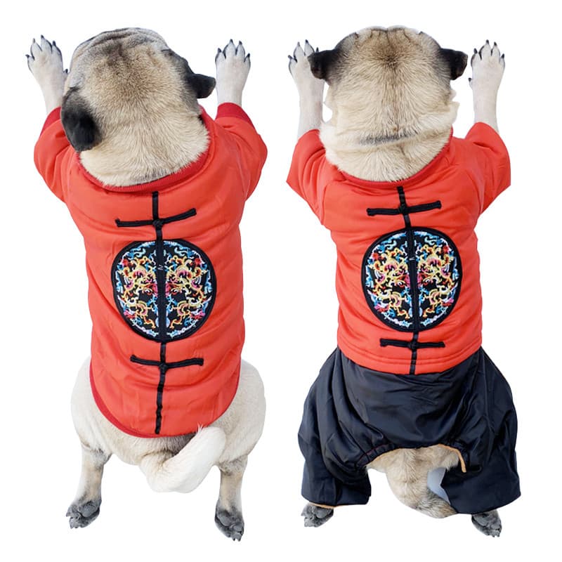 Pug francês luta roupas de pelúcia animal de estimação cão gordo Bulldog roupas cão de pelúcia outono inverno roupas fes
