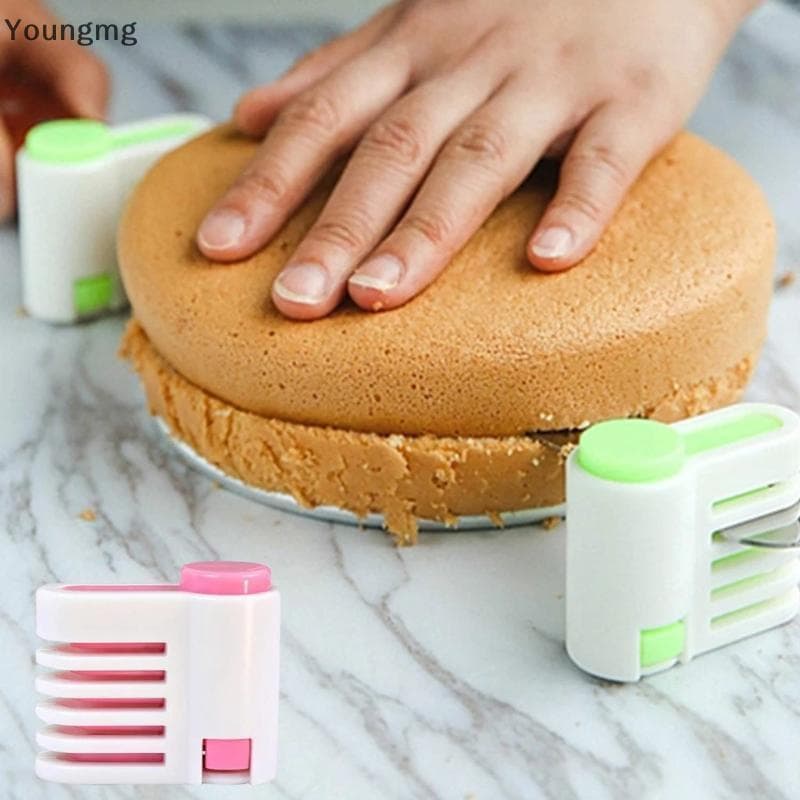 [Youngmg] 2 Pçs/set 5 Camadas Cortador De Bolo Ajustável DIY Divisor Corte Nivelador Torrada Slicer Fixador Para Kichen