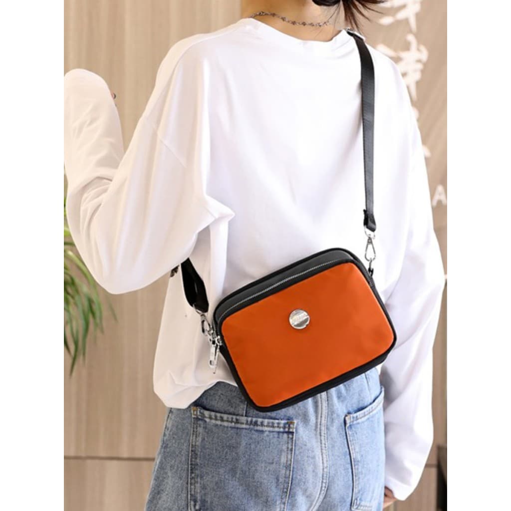 CHIBAO (CHIBAO) Bolsa Crossbody Feminina 2025 Novo Estilo Moda Bolsa de Lona Oxford Pano Mini Bolsa Pequena de Um Ombro