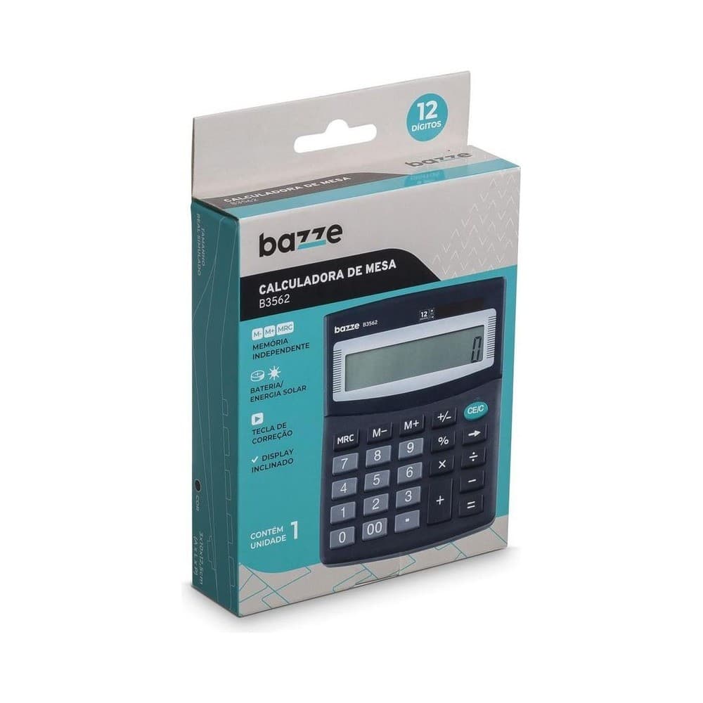 CALCULADORA MESA BAZZE B3562 CX 1UN