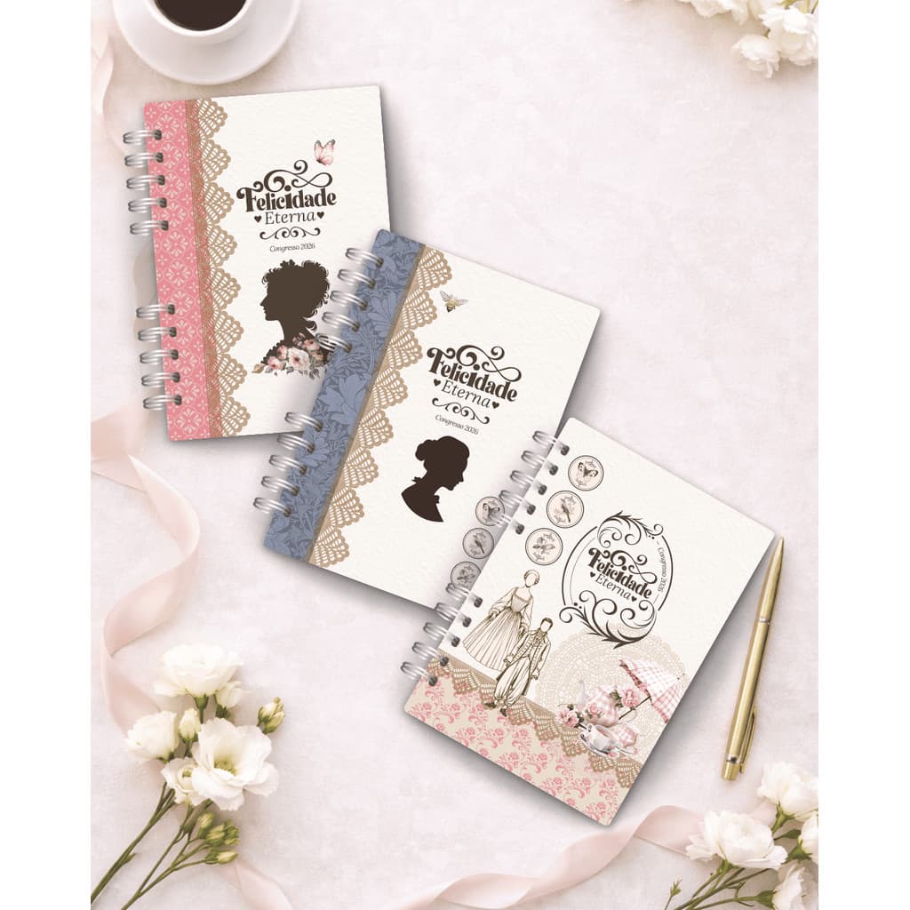 Caderno Congresso Feminino A5 160 Páginas | Testemunhas de Jeová | Capa Personalizada | Wire-O Luxo Soft Touch