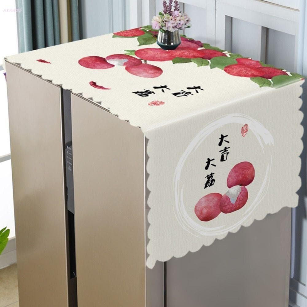 Capa de poeira adequada para refrigerador ADAMES, macia, à prova d'água e lavável. |     , Placa de Cobertura de Óleo pa