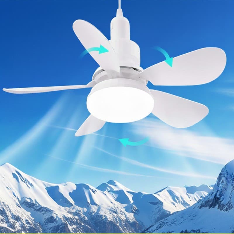 Ventilador de teto 40w, luzes LED, três modos de luz, com controle remoto, seis lâminas, tensão dupla