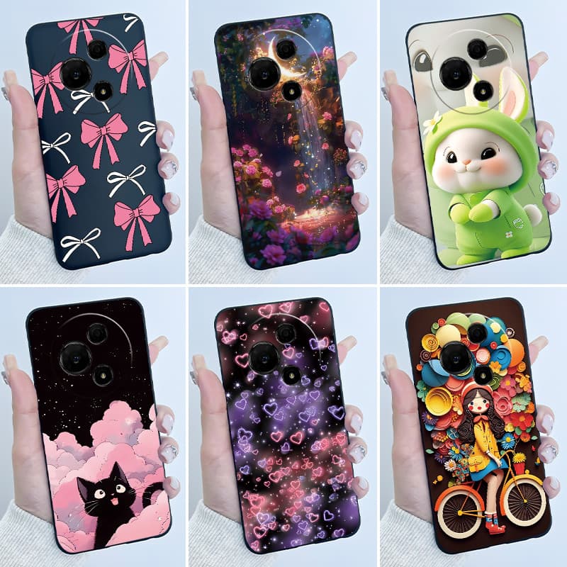Para TCL 60 NxtPaper 4G T626K/60 SE 5G Embalagem Bonito Amor Coelho Engraçado Preto Macio Silicone Caso De Telefone À Pr