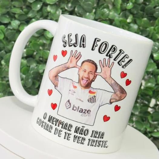 Caneca  Neymar Presente Criativo - Jogador Camisa 10 - Alta Qualidade Frase seja forte