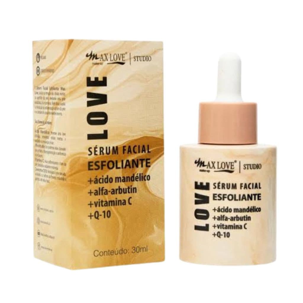 (V)✨ Sérum Facial Esfoliante Max Love – Renovação, Limpeza e Pele Uniforme