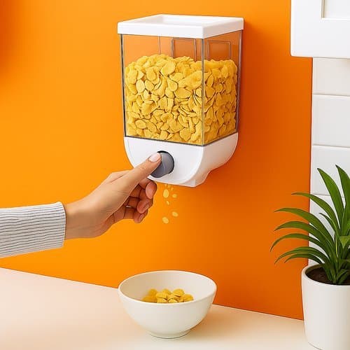 Dispenser Organizador Suspenso Multiuso 1000ml Prático Cozinha cereal Lavanderia Limpeza amaciante