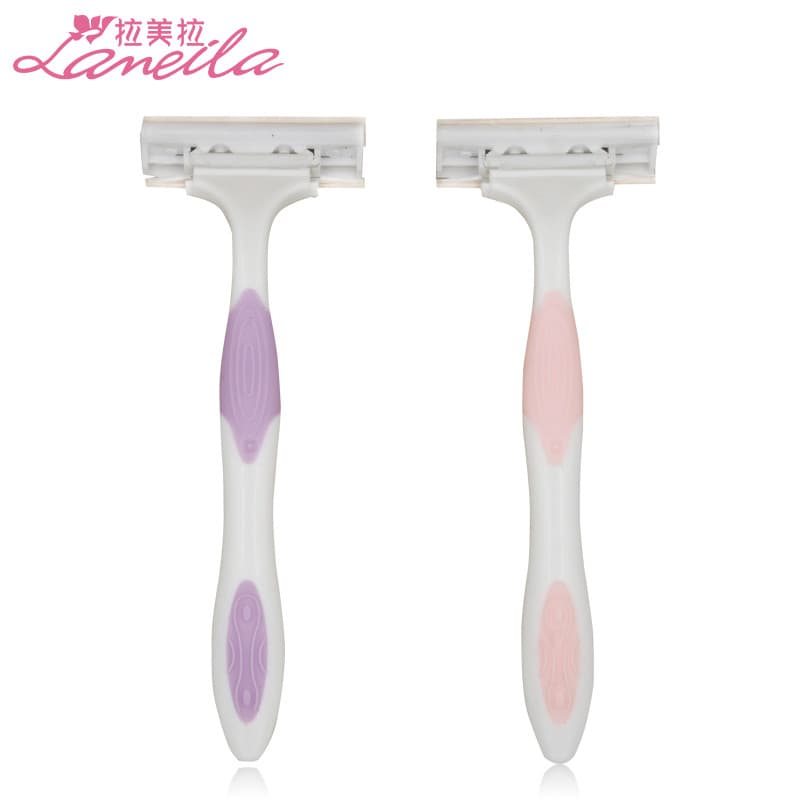 Lamela 2-pacote feminino barbeador Manual barbear axila cabelo perna depilador axila faca de cabelo