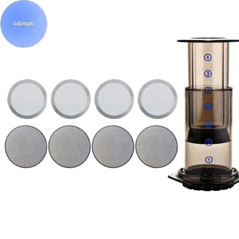 TULANGU 2 Pçs Aeropress Cafeteira Filtro De Aço Inoxidável Disco Metal Ultra Para Cozinha Acessórios Café BR