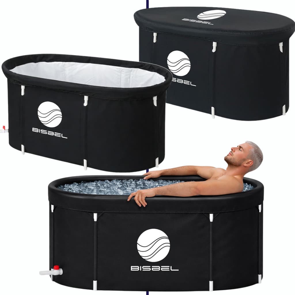 Banheira de Gelo 380 Litros Adulto Dobrável Oval Relaxamento Litros 110cm Recuperação Muscular